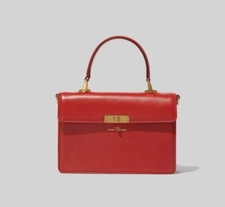 Marc Jacobs Downtown Leather Shoulder Bag Bright Red Bag M0015927