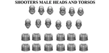 FIREFORGE FORGOTTEN WORLD FWSRAC04 STONE REALM SHOOTERS MALE HEADS & TORSOS