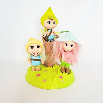 Retired Barbie Fairytopia Elf Pixie Dolls Patter, Phred and Peeble elves Mattel