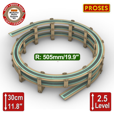 Single Track Build HELIXV3: SINGLE TRACK, 1Hr BUILD, LIGHT & STRONG - Hornby, Peco R3. 2.5 ...
