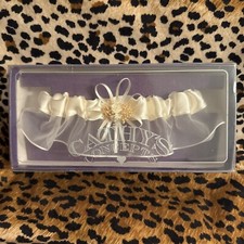 Cathy's Concepts Ivory Bow French Bouquet Wedding Garter Vintage New in Box 0812