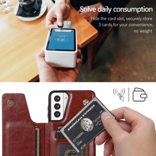 Leather Card Slot Wallet Case Cover Kickstand For Samsung Galaxy A13 A33 A53 A73 - Picture 15 of 81