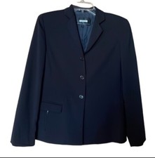 Yansi Fugel Women’s Black Blazer Size 4 Suit Jacket Microfiber Made in USA
