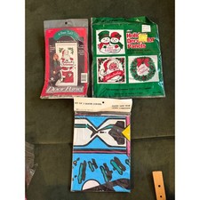 Vintage Christmas Holiday Door Panel & Door C...
