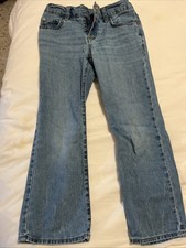 The Children's Place Boys Bootcut Jeans Size 7 Snap Zip Closure Adjustable Waist