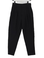 Mango Women's Suit Trousers UK 10 Black 100% Polyester Straight Dress Pants