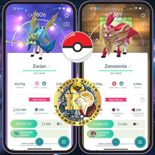 Pokémon -GO - PTC - TRADE - Shiny Zacian Cro...