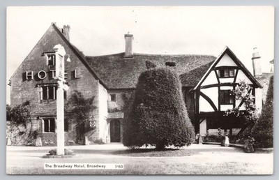 Broadway Hotel Fachwerk Cotswolds Worcestershire um 1930 Echtfoto