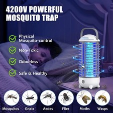 BLACK Bug Zapper  Indoor Outdoor for Insect Pest Fly  Mosquito, Rechargerable