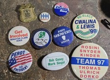 Vintage Political Campaign Pinbacks Pins Lot Of 10