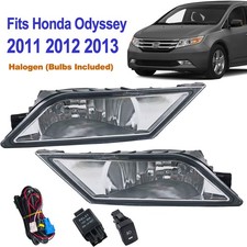 Pair Fog Lights Replacement For 2011-2013 Honda Odyssey Clear Lens With Relay Pair Fog Lights Replacement For 2011-2013 Honda Odyssey Clear Lens With Relay
