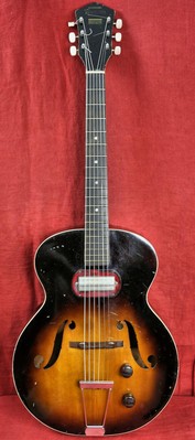 Vintage  Harmony Model H51 Archtop Electric/Acoustic w/ Gibson P/U,  Case