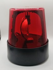 Red Rotating Strobe Beacon Warning Light Ac 110v Black Base