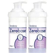 2x Zerobase Emollient Cream 500g - For  Dry, Red Inflamed Skin