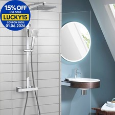Aqualisa Deco Thermostatic Mixer Shower Square Bar Valve Chrome DECO.SQR.SC.CH