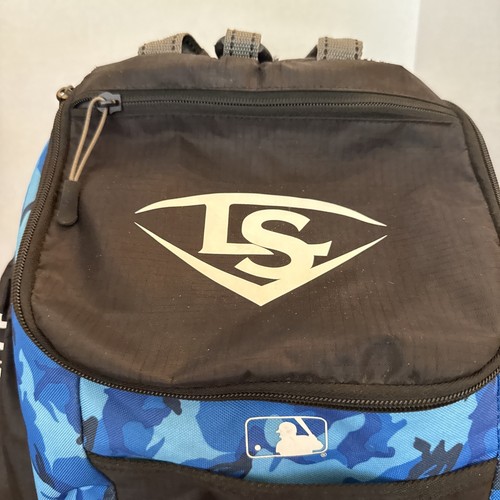 Louisville Slugger 2 Bat Backpack Baseball/Softball Pack Bag Black W/Blue Camo - 第 5/11 張圖片