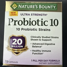 Nature's Bounty Ultra Strength Probiotic 10 Caps 70ct Digestive *SALE* EXP:01/26