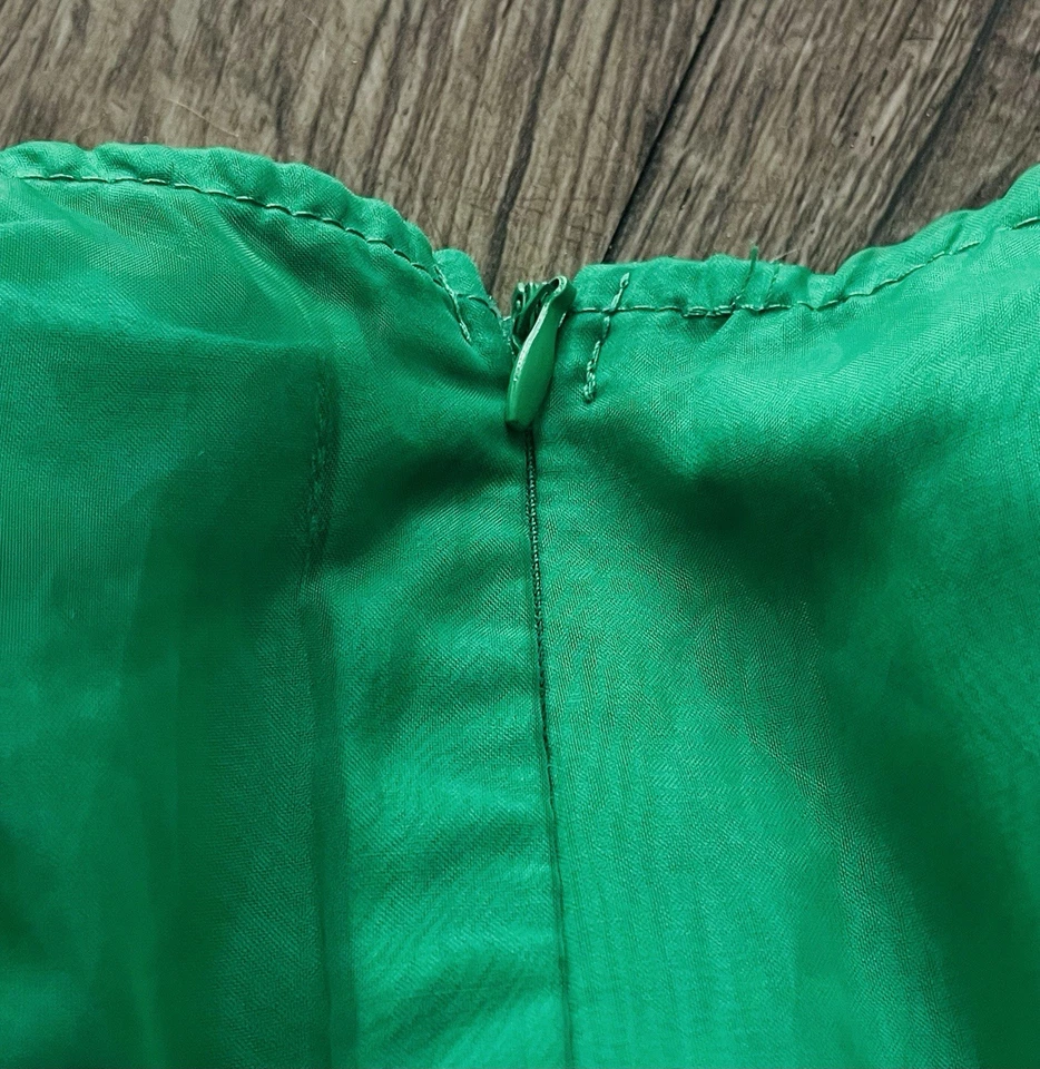 Vestido de Fiesta Trish Scully Niñas 8 Años Verde Esmeralda Volantes Formal Vacaciones Dinero Antiguo Foto 3 de 4