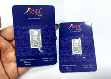 Rsbl 2 Pezzi 10 Grammi TCW 5g X 2 Rettangolo Argento Barre Sottile 999 Puro