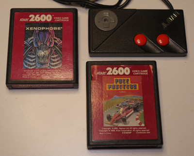 ATARI 2600 contr + Xenophobe + Pole Position II Spielmodule