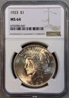 1923 Peace Dollar NGC MS64