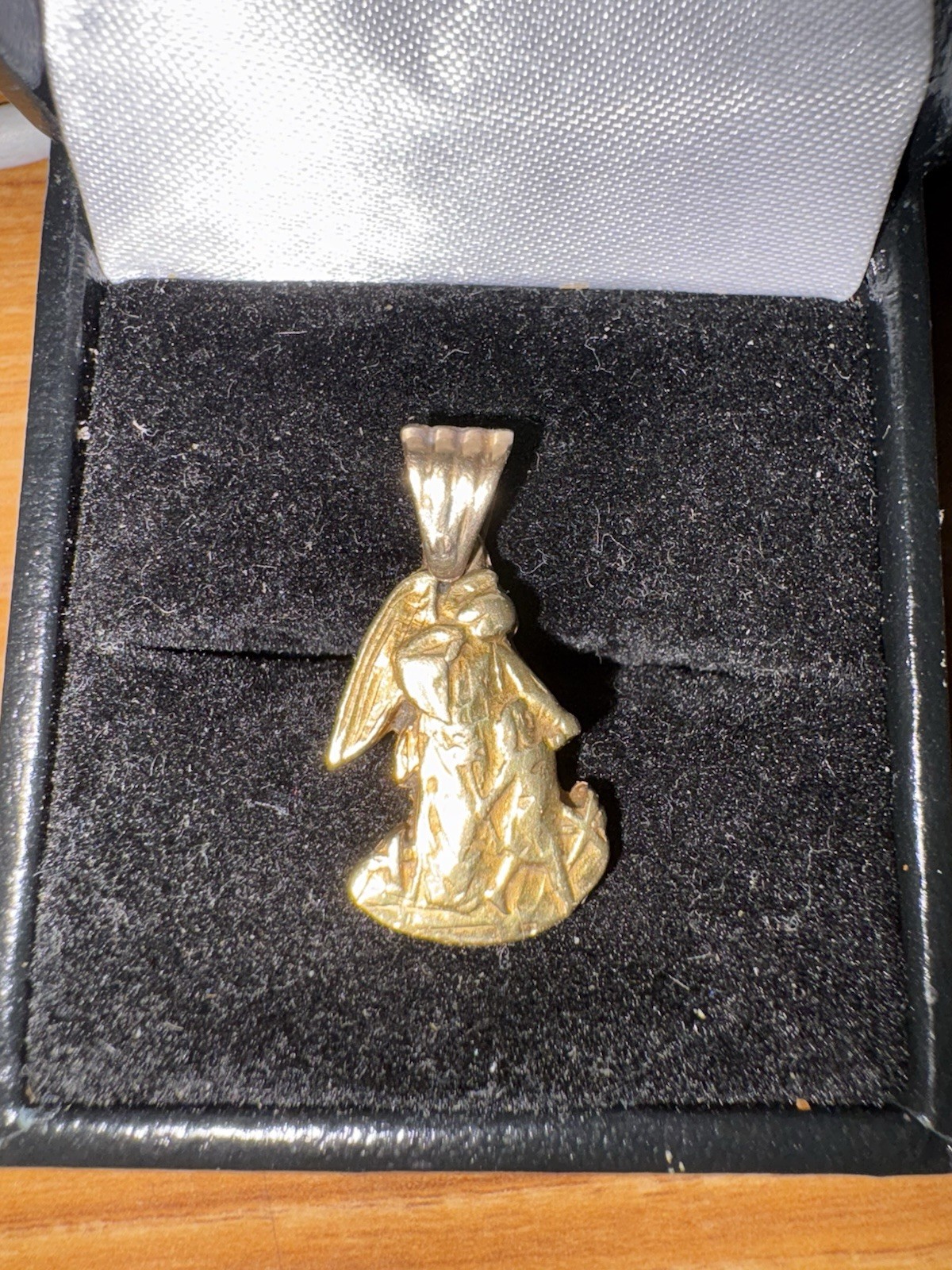 SOLID 18K YELLOW GOLD SAINT MICHAEL ARCHANGEL Pen… - image 6