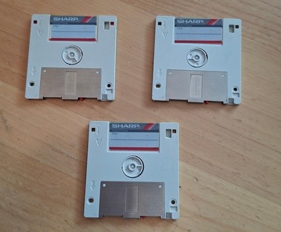 SHARP CE 1650 F 3 Stück gebrauchte Floppy Disketten  /  getestet / funktionieren