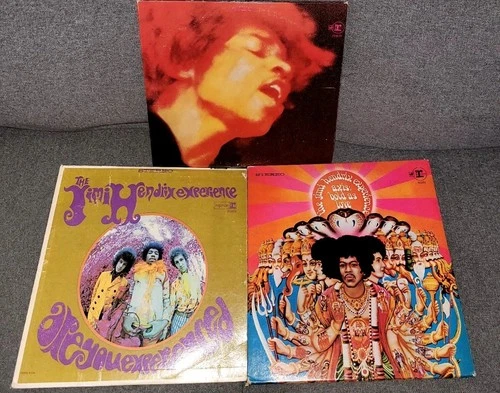 (3) JIMI HENDRIX Are You Experienced,Electric Ladyland, Axis Bold As Love LP Lot