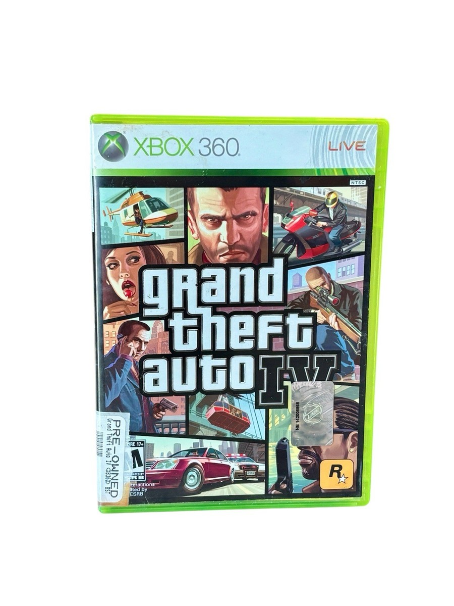 Grand Theft Auto IV Xbox 360 W/ City Poster Map Tested Rockstar
