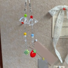 Charming Clovers And Tomato Keychain Accessory For Nature Lovers And Students