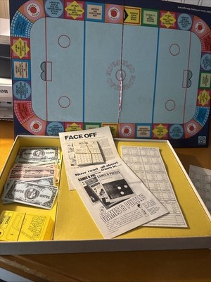 Vintage FACE OFF BOARD GAME Slapstick Hockey management 1974 For Parts
