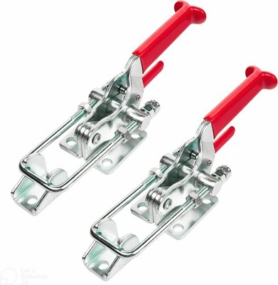 POWERTEC 2PK Toggle Clamp, 2000 lbs Holding Capacity, 40341 Pack of 2, Sliver 