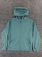 Patagonia Sweater Fleece Hooded Jacket Aqua Blue Full Zip Kids Sz XL 14