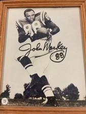 John Mackey Baltimore Colts Original Football Autographed Photo BAS