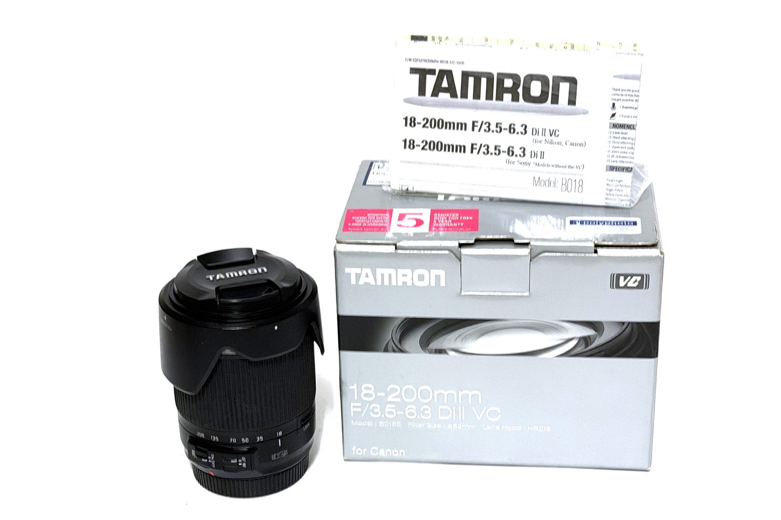 OBIETTIVO TAMRON 18-200MM F3.5-6.3 DI II VC CANON EF