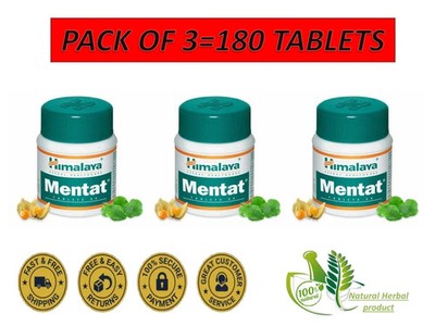 Mentat Herbal Tablets Himalaya Enhances Memory (60 tablets X 3) F/S. Exp-2027/28
