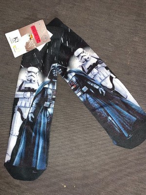 M&S Socken ''Star Wars'' Darth Vader 1 Paar UK 4-7 EU 37-40,5 11+ Jahre Grau Mix Neu mit Etikett
