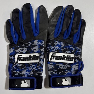 Batting Gloves-Adult Large Digitek Camo By Franklin Baseball Softball Blue Black
