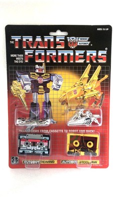 TRANSFORMERS REWIND STEELJAW G1 AUTOBOT KASSETTEN NEU VERSIEGELT + AUFKLEBER