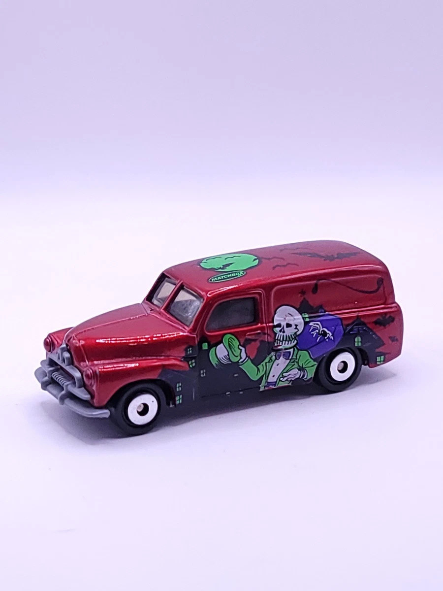 Matchbox 1995 FJ Holden Panel Van Red Skeleton 1:58 Car Preowned
