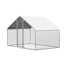 Chicken Coop 9.8x6.5x6.5ft Large Metal Chicken Run for 6/10 Chickens Poultry ...
