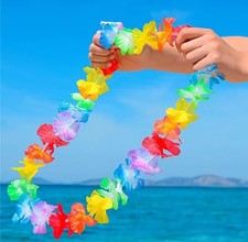 Hawaiian Leis Colorful Flower Garlands for Wedding Party Birthdays & more