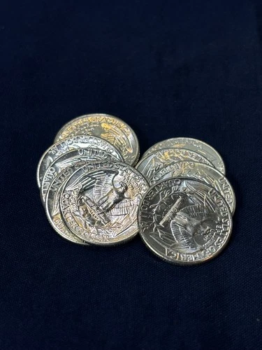 90% Silver BU 1963 Washington Quarters 10 Coins