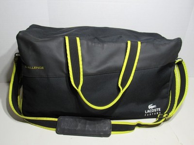 Lacoste Parfums Challenge Essential Black Duffel Bag Gym Travel Weekend Carry-On