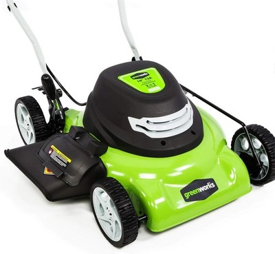 18'' Greenworks Corded Electric Push Lawn Mower 12 Amp 25012