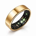 Smart Ring Fitness Tracker Heart Rate Sleep Monitor Bluetooth New Gold Size 10