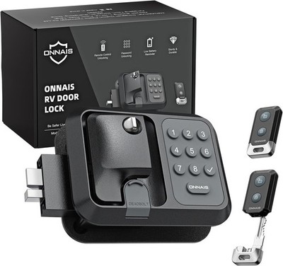 ONNAIS Full Metal RV Keyless Entry Door Lock Password & Remote Trailer