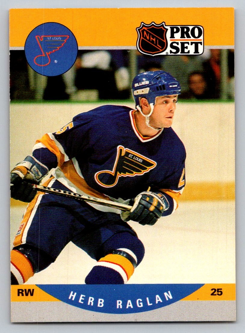 1990-91 Pro Set #525 Herb Raglan Rookie Card St. Louis Blues
