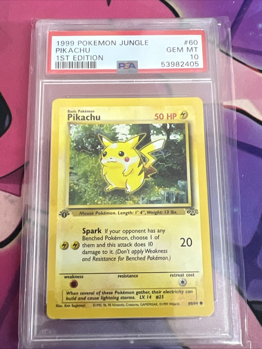 Pikachu Pokémon TCG Grade 10 Jungle Individual Collectible Card
