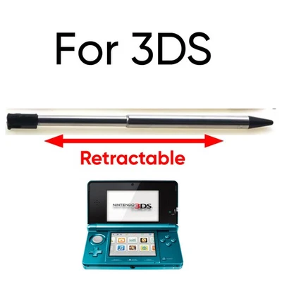 Black Metal Retractable Stylus for Nintendo 3DS